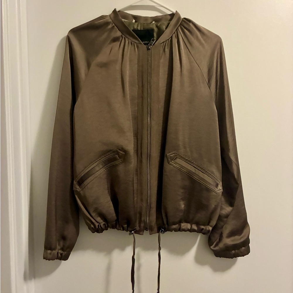Banana Republic Olive Satin Jacket